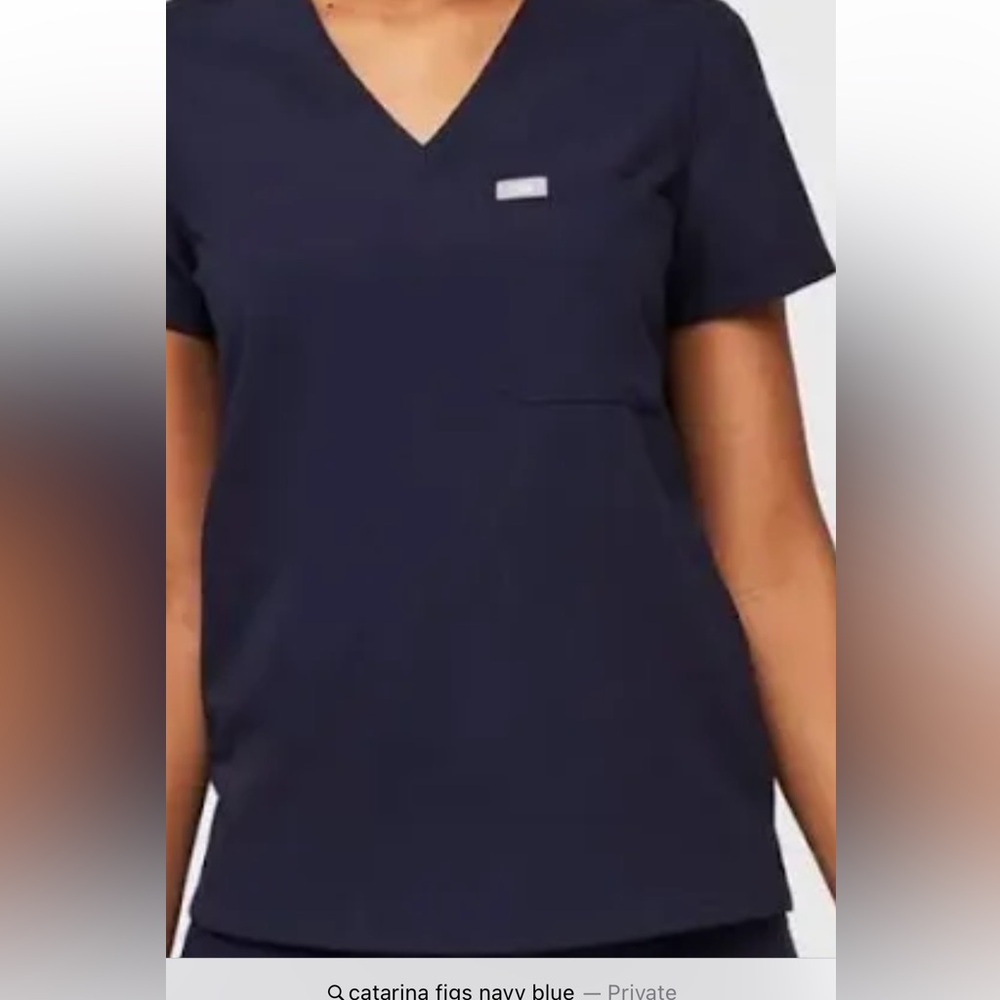 Figs navy blue Catarina top